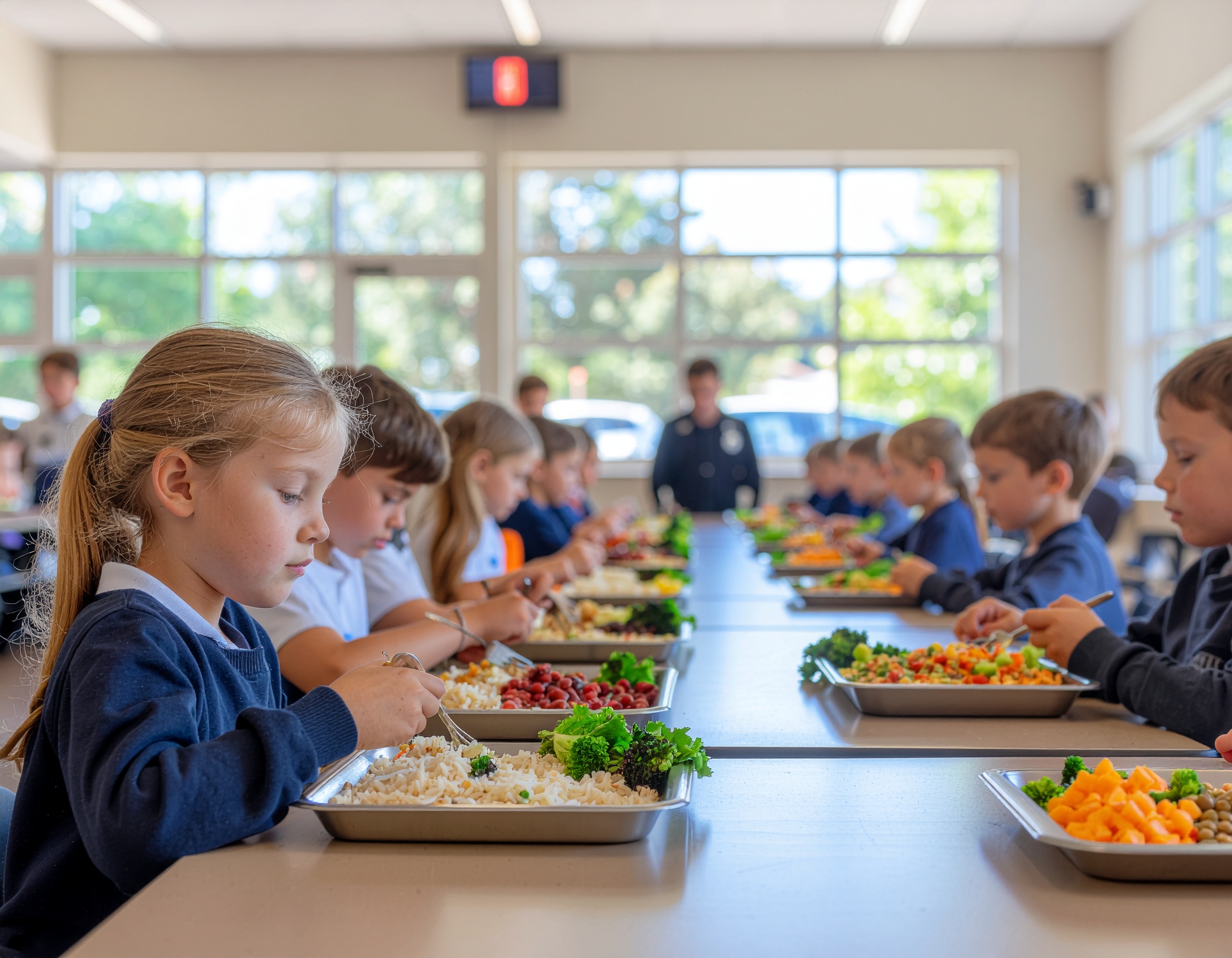 niños en comedor